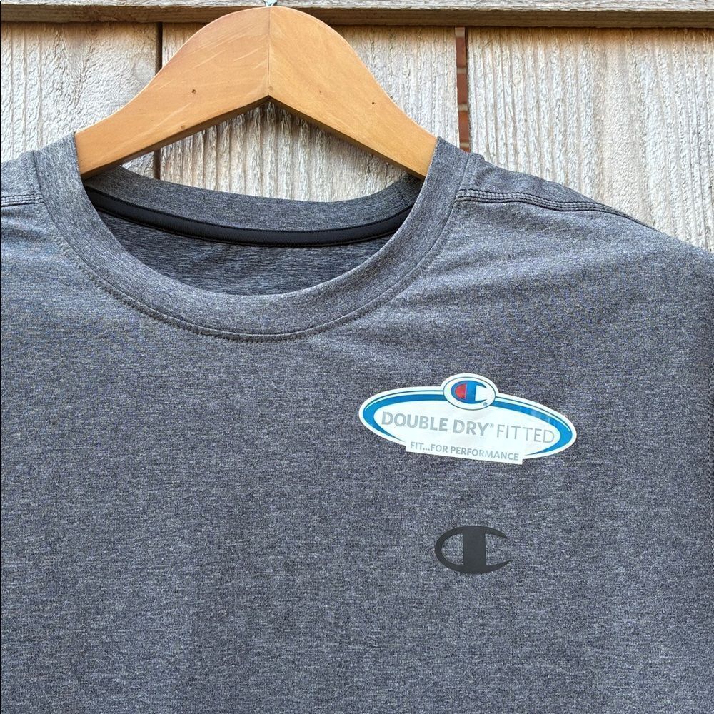 Champion Gray Men's Short Sleeve Fitted Tee - Picture 4 of 7
